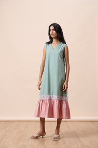 Nicole Sleeveless Dress - Bright Sage