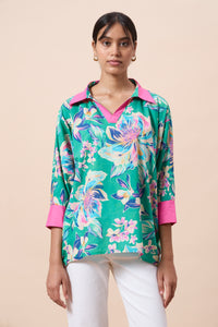 Brooklyn Top - Green Floral