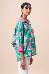 Brooklyn Top - Green Floral