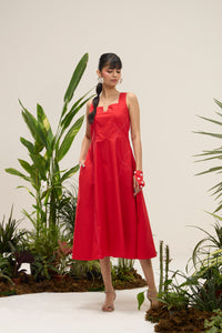paprika red dress Azazie 2026 Corset Ruffles A-Line Prom Dress Paprika Gown
