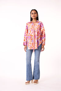 Lexy Shirt - Orange Tropical