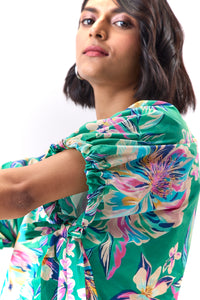 Vega Top - Green Floral