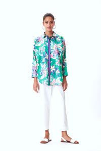 Lexy Shirt - Green Floral