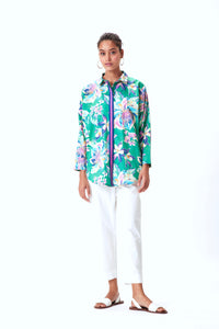 Lexy Shirt - Green Floral
