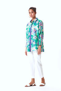 Lexy Shirt - Green Floral