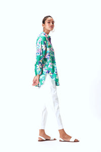 Lexy Shirt - Green Floral