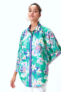Lexy Shirt - Green Floral