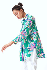 Lexy Shirt - Green Floral
