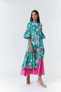 Natalie  Maxi - Green Floral