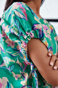 Vega Top - Green Floral