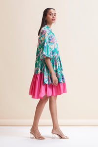 Natalie Dress - Green Floral
