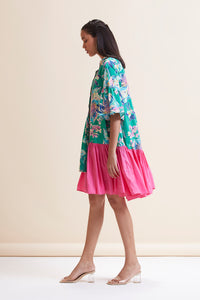 Natalie Dress - Green Floral