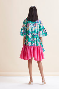 Natalie Dress - Green Floral