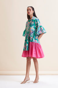 Natalie Dress - Green Floral