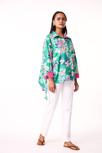 Eva Shirt - Green Floral