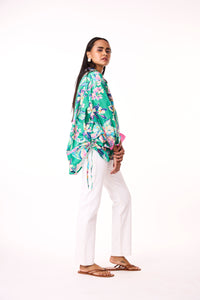 Eva Shirt - Green Floral