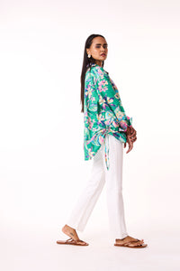 Eva Shirt - Green Floral