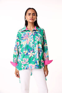 Eva Shirt - Green Floral